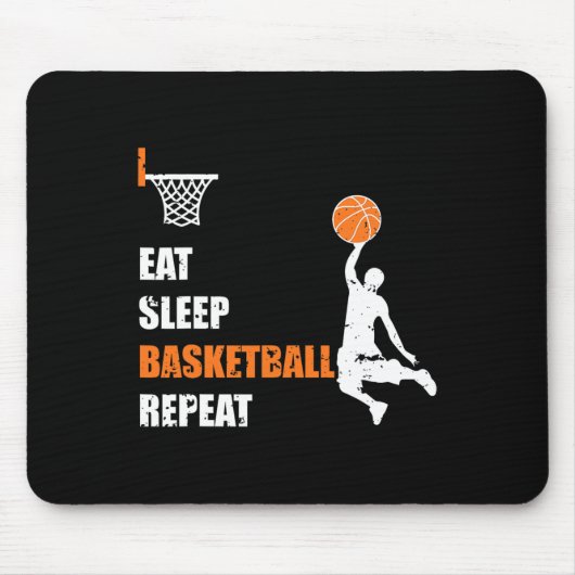 食べRepeat Basketball Boys and Gi マウスパッド (正面)