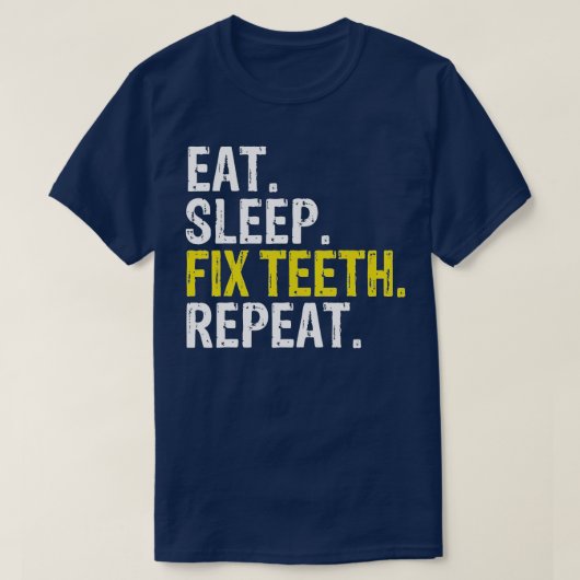 食べRepeat Terdorの睡眠を修正 Tシャツ (デザイン正面)