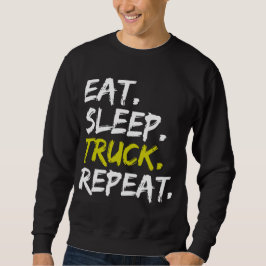 食べRepeat Trucker運転士おもしろい スウェットシャツ