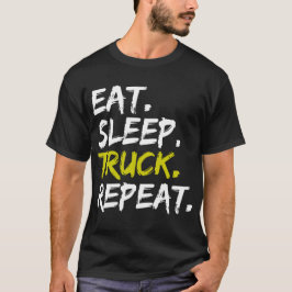 食べRepeat Trucker運転士おもしろい Tシャツ