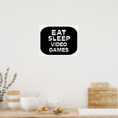食べSleepビデオゲーム ポスター (キッチン)