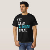 食べSleep 80s Music Repeat T-Shirt Tシャツ (正面フル)