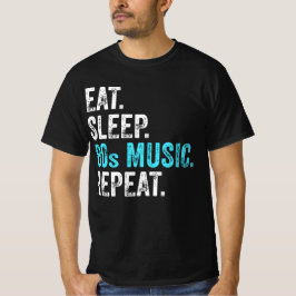食べSleep 80s Music Repeat T-Shirt Tシャツ