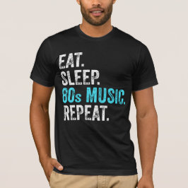 食べSleep 80s Music Repeat T-Shirt Tシャツ