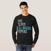 食べSleep 80s Music Repeat T-Shirt Tシャツ (正面フル)