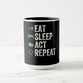 食べSleep Act Repeat -演技T Actors マグカップ (中央)