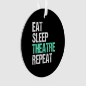 食べSleep Acterおもしろい Repeat Actor Actor Actor Gift オーナメント (正面)