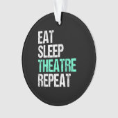 食べSleep Acterおもしろい Repeat Actor Actor Actor Gift オーナメント (正面)