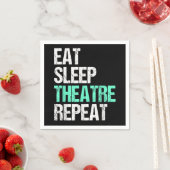 食べSleep Acterおもしろい Repeat Actor Actor Actor Gift スタンダードカクテルナプキン (インサイチュ)