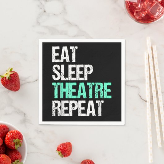 食べSleep Acterおもしろい Repeat Actor Actor Actor Gift スタンダードカクテルナプキン (インサイチュ)