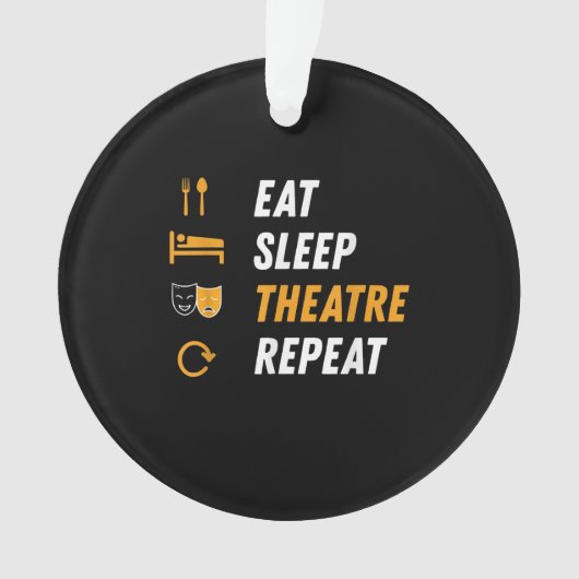 食べSleep Actor Repeatのミュージカル図 オーナメント (正面)