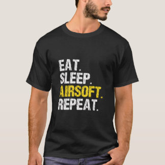 食べSleep Airsoft Repeat Air Softギフトおもしろい Tシャツ