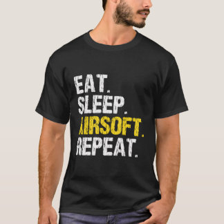 食べSleep Airsoft Repeat Air Softギフトおもしろい Tシャツ