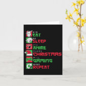 食べSleep Anime Gaming Christmas Pajama X-mas Holi カード (黄色い花)