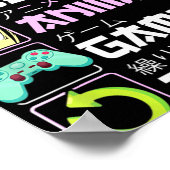 食べSleep Anime Gaming RepeatかわいいOtaku Anime ポスター (角)