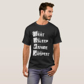 食べSleep Anime Repea Anime Ga Tシャツ (正面フル)
