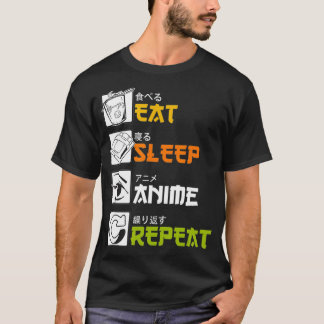 食べSleep Anime Repeatおもしろい日本の Japan Tシャツ
