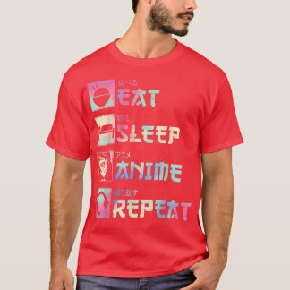 食べSleep Anime Repeatおもしろい Anime日本のマンガ Tシャツ