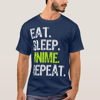 食べSLEEP ANIME REPEATカッコいい FAN LOVER GIFT Tシャツ