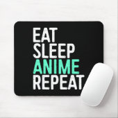 食べSLEEP ANIME REPEAT日本のアニメーション マウスパッド (マウス)