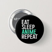 食べSLEEP ANIME REPEAT日本のアニメーション 缶バッジ (正面&裏面)