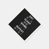 食べSleep Anime Repeat日本のマンガ愛好家 スタンダードカクテルナプキン (角)