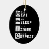 食べSleep Anime Repeat日本のマンガ愛好家 セラミックオーナメント (右)