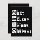 食べSleep Anime Repeat日本のマンガ愛好家 招待状 (正面/裏面)