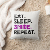 食べSleep Anime Repeat クッション (ブランケット)
