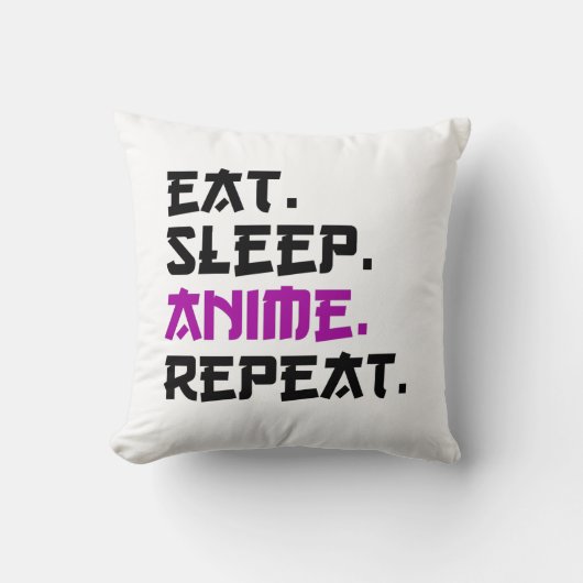 食べSleep Anime Repeat クッション (正面)