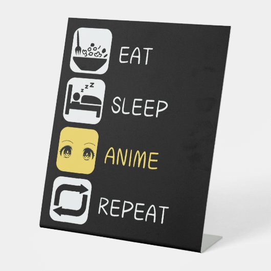 食べSleep Anime Repeat, Anime Culture 台座サイン (正面)