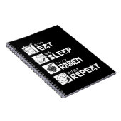 食べSleep Anime Repeat Giftアイディアコスプレイヤー ノートブック (右側)