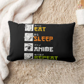 食べSleep Anime Repeat Giftアイディアコスプレイヤー ランバークッション (ブランケット)