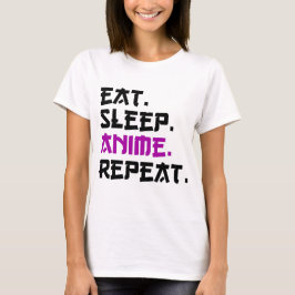 食べSleep Anime Repeat Tシャツ