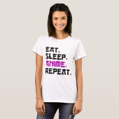 食べSleep Anime Repeat Tシャツ (正面フル)
