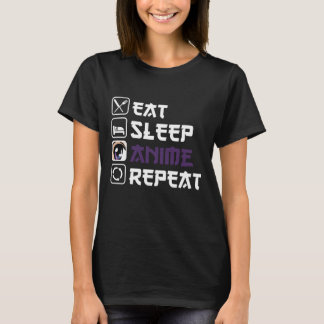 食べSleep Anime Repeat Tシャツ