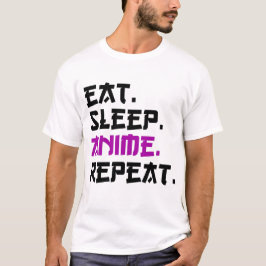 食べSleep Anime Repeat Tシャツ