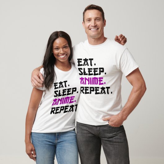食べSleep Anime Repeat Tシャツ (ユニセックス)