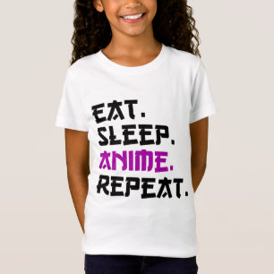 食べSleep Anime Repeat Tシャツ