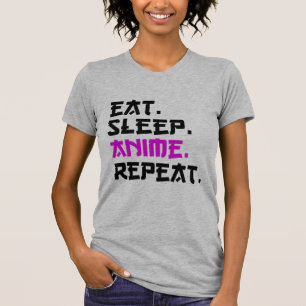食べSleep Anime Repeat Tシャツ