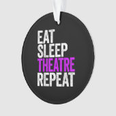 食べSleep Atre Repeat俳優の女優ギフト オーナメント (正面)