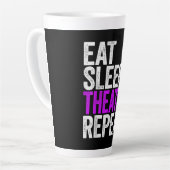 食べSleep Atre Repeat俳優の女優ギフト カフェラテマグ (左アングル)