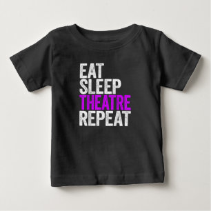 食べSleep Atre Repeat俳優の女優ギフト ベビーTシャツ