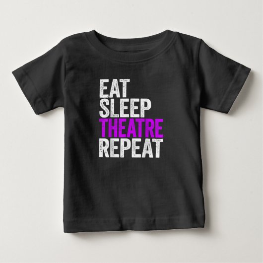 食べSleep Atre Repeat俳優の女優ギフト ベビーTシャツ (正面)