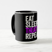 食べSleep Atre Repeat俳優の女優ギフト マグカップ (正面左)