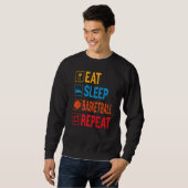食べSleep Basketball Repeat Basketball Players Rou スウェットシャツ (正面フル)