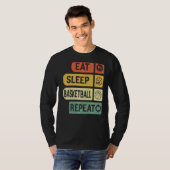 食べSleep Basketball Repeat Basketball Players Rou Tシャツ (正面フル)