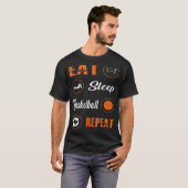 食べSleep Basketball Repeat Basketball Players Rou Tシャツ (正面フル)