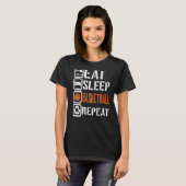 食べSleep Basketball Repeat Basketball Players Rou Tシャツ (正面フル)