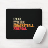 食べSleep Basketball Repeat Boy Girl Baskball Pl マウスパッド (マウス)
